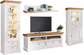 Set lemn masiv alb-natur Living Iris Model A