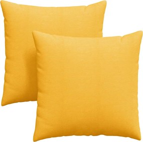 vidaXL Perne pentru canapea 2 pcs Galben Deschis 60 x 60 cm