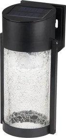 Lampă solară de perete LED/3,7V 300 mAh IP44 neagră