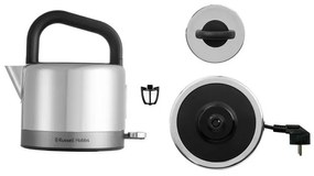 Cana electrica Russell Hobbs Distinctions Titanium 26422-70, 2400W, 1,5 l, Fierbere rapida, Filtru lavabil anti-calcar, Baza 360°, Protectie, Inox/Titaniu