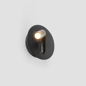 Aplica cu reader LED directionabil stil minimalist TIMIT USB C negru