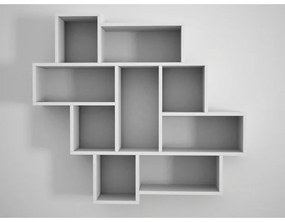 Etajeră de perete PAROLA 103,5x115,5 cm albă