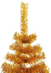Pom de Craciun artificial cu suport, auriu, 210 cm, PET Auriu, 210 cm, 1