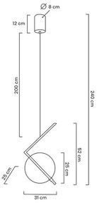 Lustra LED suspendata deosebita design modern Glass