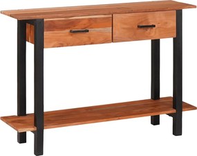 vidaXL Masă de consolă cu sertar Maro și negru 110 x 30 x 75 cm