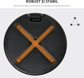 Outsunny Bază de Umbrelă Rotundă din Plastic Rezistent 30kg, Ø55x14cm, Ideală pentru Stabilitate, Ușor de Mutat, Negru | Aosom Romania