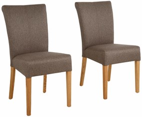 Set 6 scaune Queen maro stofa 46/64/93 cm