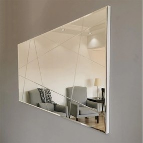 Oglinda decorativa Logon, Argint, 130x62x2 cm