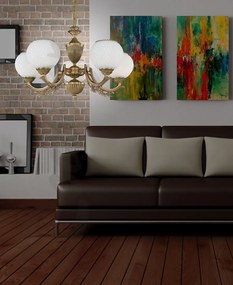 Candelabru din alama cu 5 brate design italian 8650