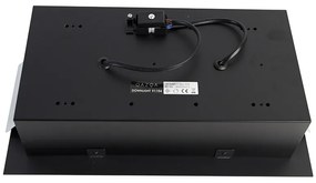 Spot integrat negru reglabil AR111 cu 2 lumini - Oneon