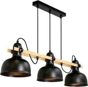 Lustră pe cablu RENO 3xE27/40W/230V neagră/maro