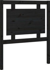 vidaXL Tăblie de pat, negru, 80,5x4x100 cm, lemn masiv de pin