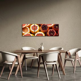 Tablou cu portocală și (cu ceas) (90x30 cm)