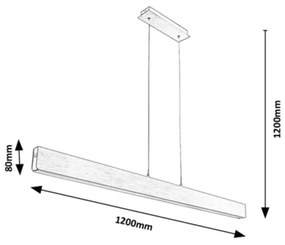 Lustră LED pe cablu dimabilă TITHANIA LED/24W/230V 120 cm Rabalux 6670