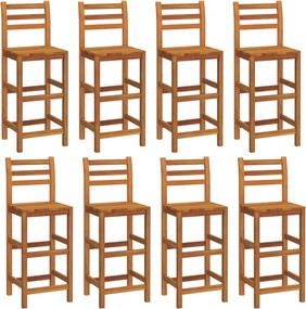 vidaXL Taburete de bar, 8 buc., lemn masiv de acacia