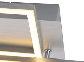 Plafoniera dreptunghiulară din oțel cu dimmer în 3 trepte - Plazas Novo