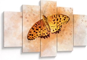 Tablou - Fluture portocaliu, aquarelă (150x105 cm)