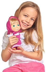 Set jucarii de plus Masha and The Bear, papusa Masha 23 cm si ursulet de plus 43 cm, Simba