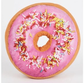 Perna decorativa DONUT cu glazura 38 cm, roz