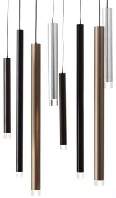 Brilliant - LED CEMBALO, lustră suspendată pe cablu, cu reglare a intensității, LED 32W, 230V, crom/negru/maro