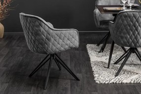 Set 2 scaune moderne pivotante Euphoria gri inchis