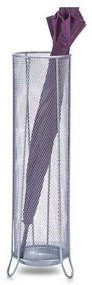 Suport umbrela, plasa argintiu, metal, 14x53 cm