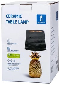 Lampă de masă 1xE14/40W/230V aurie/neagră Aigostar