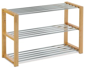 Suport pentru pantofi 3 nivele, natural, 3 etaje