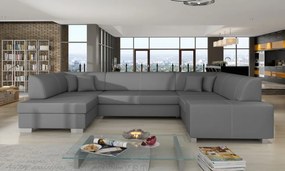 Canapea modulara cu spatiu pentru depozitare, 320x73x207 cm, Havana L02, Eltap (Culoare: Maro inchis texturat / Bej deschis)
