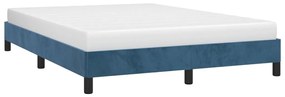 Cadru de pat, albastru inchis, 140x200 cm, catifea Albastru inchis, 25 cm, 140 x 200 cm
