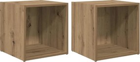 vidaXL Set comodă TV 2 pcs Stejar Artizanal 37 x 35 x 37,5 cm