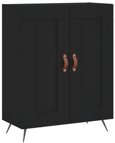 830165 vidaXL Servantă, negru, 69,5x34x90 cm, lemn compozit