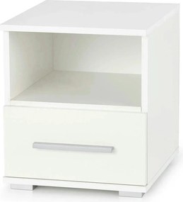 Noptiera LIMA SN1, alb, PAL laminat, 39x40x44 cm