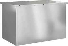 vidaXL Cutie de depozitare exterioară Argintiu 80 x 50,5 x 50 cm Oțel