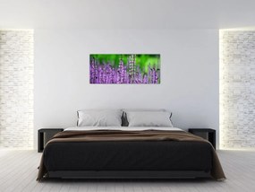 Tablou cu flori de luncă violete (120x50 cm)