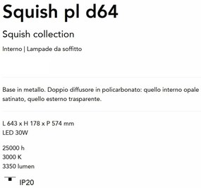 Plafoniera LED baie Squish pl d64