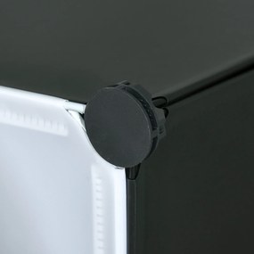 HOMCOM Mobilier pentru incaltaminte modular, 6 cuburi 45x35x17cm din plastic PP si otel, alb | Aosom Romania