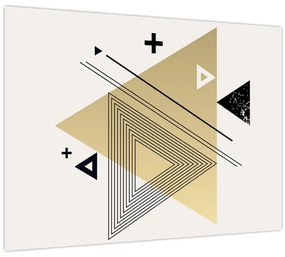 Tablou pe sticlă - Forme geometrice N⁰4 (70x50 cm)