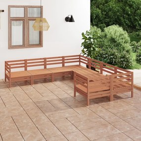 3083247 vidaXL Set mobilier de grădină, 8 piese, maro miere, lemn masiv de pin