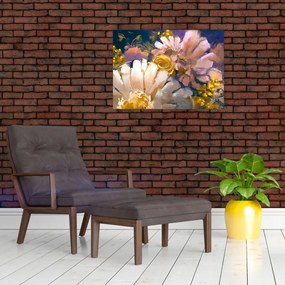 Tablou pe sticlă - Flori (70x50 cm)