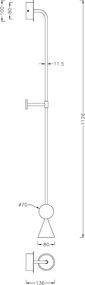 Aplica de perete LED modern Art Deco Bingo travertin