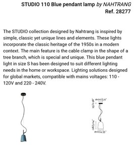 Lustra suspendata design modern Studio 110 albastru