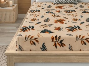 Cearsaf Cocolino microplus cu elastic AUTUMNA 90x200 cm crem