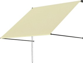 Outsunny Copertină retractabilă manuală înclinare reglabilă 150 x 116 cm protecție UV aluminiu poliester crem | Aosom Romania