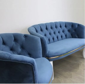 Canapea Milano culoare albastru 2 locuri