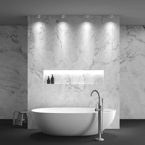Spot LED aplicat, plafoniera design tehnic Alfa alb 7cm, 4000K