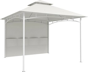 Outsunny Foișor de Grădină 3x3 m cu Corturi, Buzunare pentru Depozitare și Cârlig la Tavan, Foișor din Metal cu Acoperiș Dublu, Orificii de Drenaj, UV30+, Crem | Aosom Romania