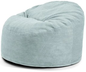 Fotoliu puf pentru copii verde mentă cu tapițerie din catifea reiată Om 85 – SLOWDOWN