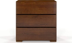 Comodă lemn masiv TerraCraft Pin 3 Sertare, 80 × 45 × 81 cm - Natural