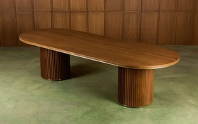 Masă lemn masiv de dining The Donald 300/, 240 × 110 × 75 cm - 300×110×75